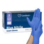 CareStock Nitrile Exam Glove, Small, Blue