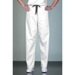 Fashion Seal 78835-L, Scrub Pant Unisex Drawstring White L Ea