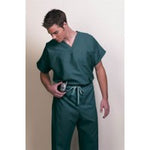 Fashion Seal 78734-XL, Scrub Top Unisex 1 Pkt V-Neck Drk Teal XL Ea