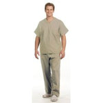 Fashion Seal 78748-M, Scrub Top Unisex 1 Pkt V-Neck Tan M Ea