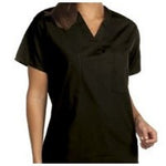 Fashion Seal 6601-XS, Scrub Shirt Unisex Revrs Blk XS Ea