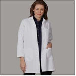 Fashion Seal 436-XL, Lab Coat Ladies 34.5"L Twill White XL Ea