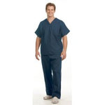 Fashion Seal 78726-L, Scrub Top Unisex 1 Pkt V-Neck Caribb L Ea