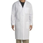 Fashion Seal 472-42, Lab Coat Mens 41" Snaps 65/35 White Lge Ea