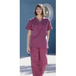 Fashion Seal 78741-2XL, Scrub Top Unisex 1 Pkt V-Neck Burgundy 2XL Ea