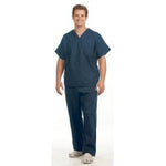 Fashion Seal 78726-M, Scrub Top Unisex 1 Pkt V-Neck Caribb M Ea