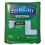 Medline FitRight Plus Adult Incontinence Briefs with Tabs, Heavy Absorbency