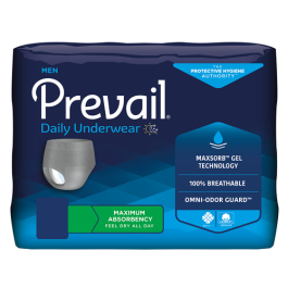 Men's Prevail Daily Underwear Pull Ups for Male Incontinence - Maximum Absorbency
