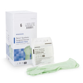 McKesson Perry Performance Plus Polyisoprene Surgical Glove, Size 6, Green