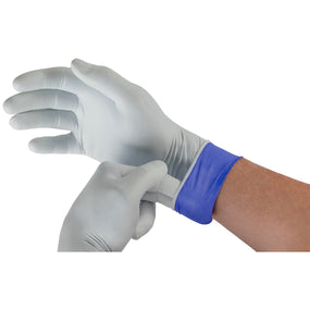 LifeStar EC Nitrile Extended Cuff Length Exam Glove, Extra Large, White / Blue