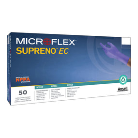 Supreno EC Nitrile Extended Cuff Length Exam Glove, Medium, Blue