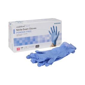 McKesson Confiderm 3.5C Nitrile Exam Glove, Small, Blue