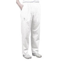 Fashion Seal 7439-M, Pants Scrub Unisex White Medium Ea