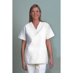 Fashion Seal 7343-XS, Tunic Scrub V-Neck Ladies Wht Small Ea