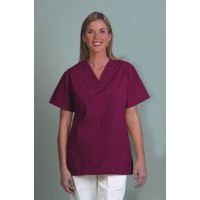 Fashion Seal 7324-XS, Tunic Scrub V-Neck Ladies Burg X-Small Ea
