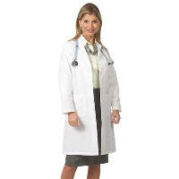Fashion Seal 486-8, LabCoat Ladies Twill White Size8 Ea