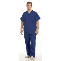 Fashion Seal 78720-S, Scrub Top Cobalt Unisex Small Ea
