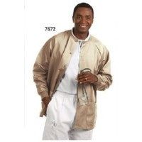Fashion Seal 7672-M, Jacket Warm-Up Poly/Cttn Fashion Poplin Unisex Black Medium Ea