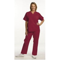 Fashion Seal 78003-XL, Shirt Scrub Unisex Sangria X-Large Ea