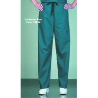 Fashion Seal 78835-S, Scrub Pant Unisex Drawstring White S Ea