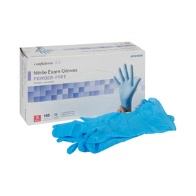 McKesson Confiderm 3.8 Nitrile Exam Glove, Small, Blue