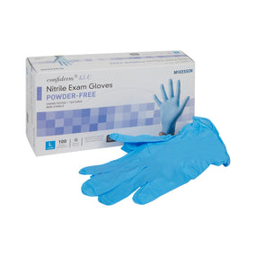 McKesson Confiderm 4.5C Nitrile Exam Glove, Large, Blue