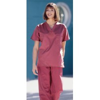 Fashion Seal 6789MEDIUM, Shirt Scrub Unisex Cranberry Medium Ea