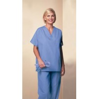Fashion Seal 78737-M, Scrub Top Unisex 1 Pkt V-Neck Ceil M Ea