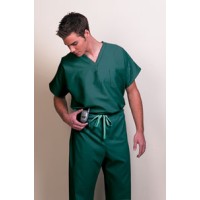 Fashion Seal 78731-L, Scrub Top Unisex 1 Pkt V-Neck Fir Grn L Ea