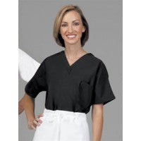 Fashion Seal 78729-M, Scrub Top Unisex 1 Pkt V-Neck Black M Ea