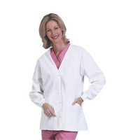 Fashion Seal 7364-L, Jacket Ladies Cardigan White L Ea