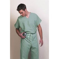 Fashion Seal 78750-S, Scrub Top Unisex 1 Pkt V-Neck Sage S Ea