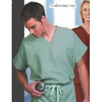 Fashion Seal 78725-M, Scrub Top Unisex 1 Pkt V-Neck Bluebrry M Ea
