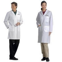 Fashion Seal 6499-52, Lab Coat Mens X-Long w/Belt Size 52 Ea