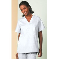 Fashion Seal 6784-XS, Shirt Scrub Unisex Rev White X-Small Ea
