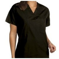 Fashion Seal 6601-XS, Scrub Shirt Unisex Revrs Blk XS Ea