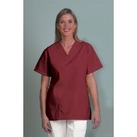 Fashion Seal 7016-L, Tunic Scrub Ladies Large Sangria Ea