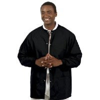 Fashion Seal 7673-S, Jacket Warm-Up Unisex 2 Pkt Black S Ea