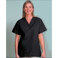 Fashion Seal 7012-XS, Tunic Scrub V-Neck Ladies XS Black Ea
