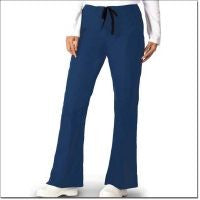 Fashion Seal 7082S, Pants Scrub Ladies Navy Blue Small Flare Drawstring Ea