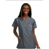 Fashion Seal 78780-XS, Shirt Scrub Poly/Cttn Fashion Poplin Unsx Pewter XS 3-Pocket Ea