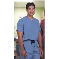 Fashion Seal 78703-L, Shirt Scrub Poly/Cttn Fashion Blend Unisex Ceil Blue Lg Ea