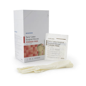 McKesson Perry Performance Plus Surgical Glove, Size 6.5, Cream