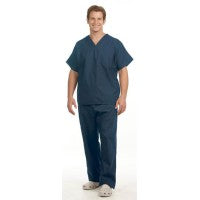 Fashion Seal 78726-L, Scrub Top Unisex 1 Pkt V-Neck Caribb L Ea