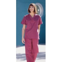 Fashion Seal 78841-XS, Scrub Pant Unisex Drawstring Burgundy XS Ea