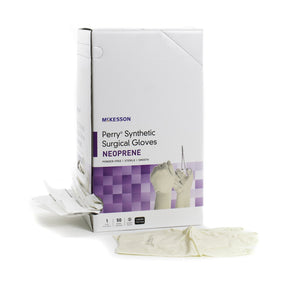 McKesson Perry Polychloroprene Surgical Glove, Size 8, Cream