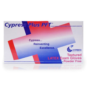 Cypress Plus PFT Latex Exam Glove, Extra Small, Ivory