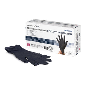 McKesson Confiderm LDC Nitrile Exam Glove, Small, Black