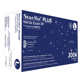 StarMed Plus Nitrile Exam Glove, Large, Blue