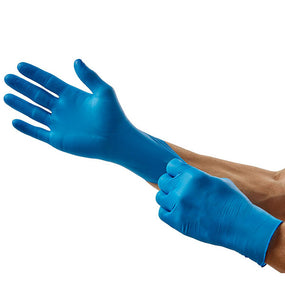 ESTEEM Stretch Nitrile Exam Gloves, Powder-Free, Medium, Blue, Non-Sterile - 4.7 MIL